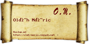 Oláh Móric névjegykártya