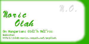 moric olah business card